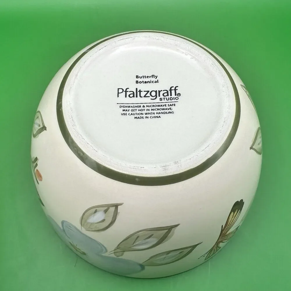 Vintage Pfaltzgraff Garden Butterflies Bowls Set of 2 Replacement Tableware